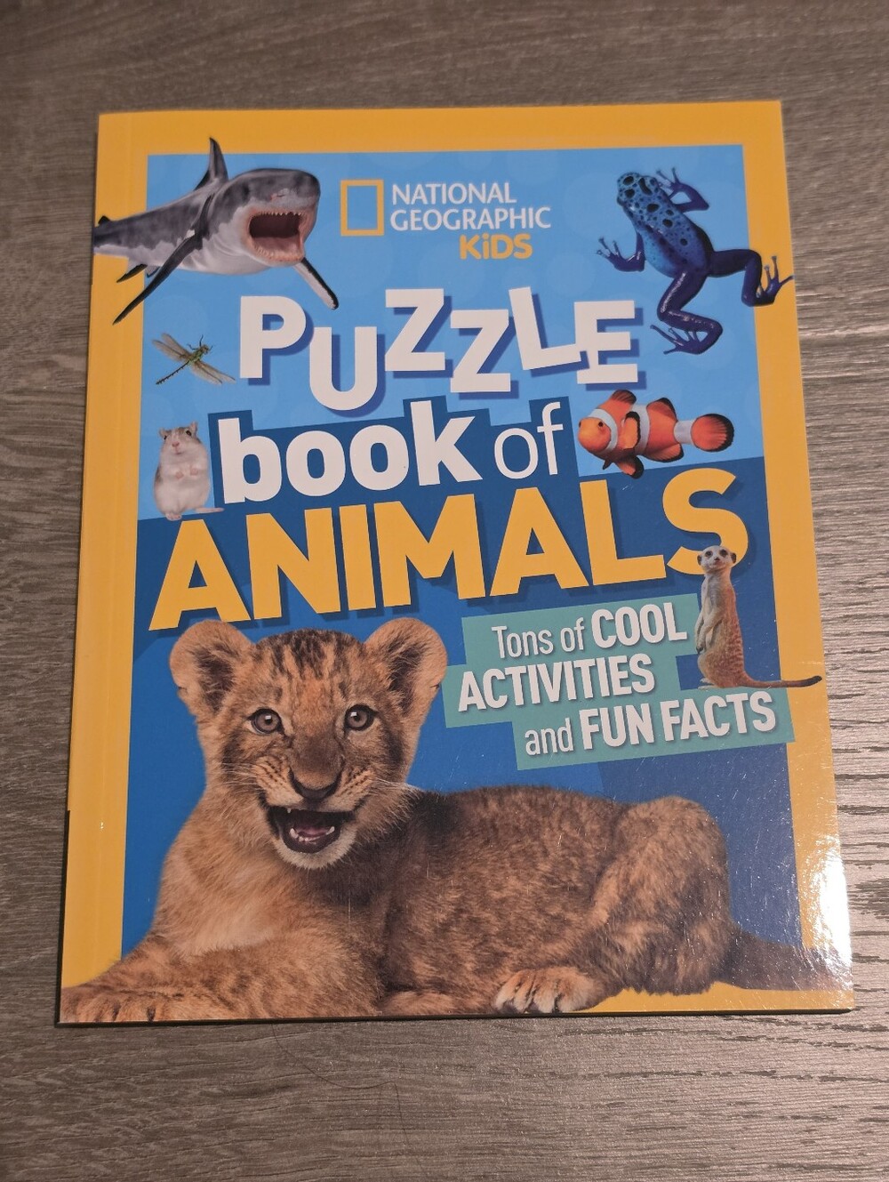 National Geographic Puzzle Book Of Animals Kids Learning Fun New